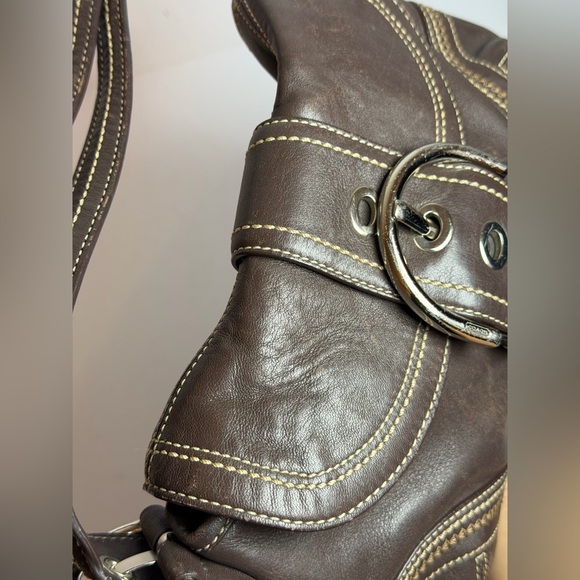 Coach Y2K SoHo Chocolate Brown Leather Shoulder Bag RARE - Picture 11 of 13